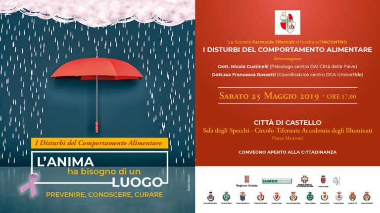 Le farmacie tifernati organizzano un incontro sui disturbi del comportamento alimentare