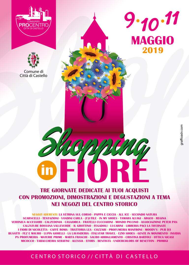 Torna shopping in fiore, evento organizzato dal consorzio pro centro
