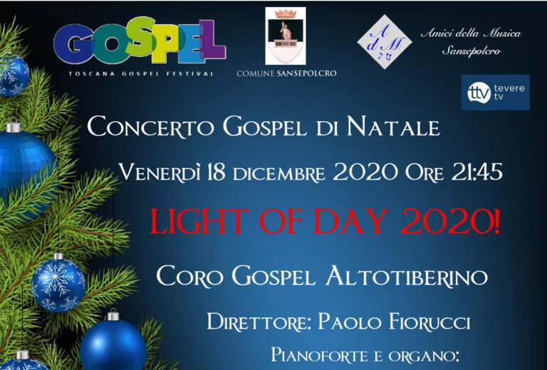 Sansepolcro: il concerto Gospel si farà… ma in tv. Il tradizionale appuntamento natalizio “cambia pelle” a causa della pandemia