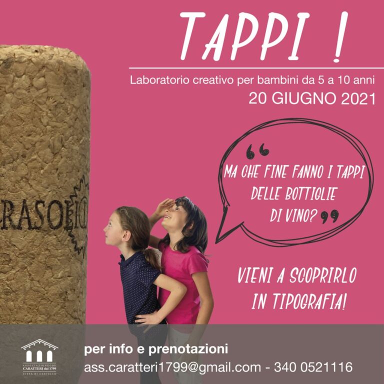 La Tipografia Grifani Donati incontra l’enologia. In occasione di Only Wine Festival ospita due eventi per grandi e piccini