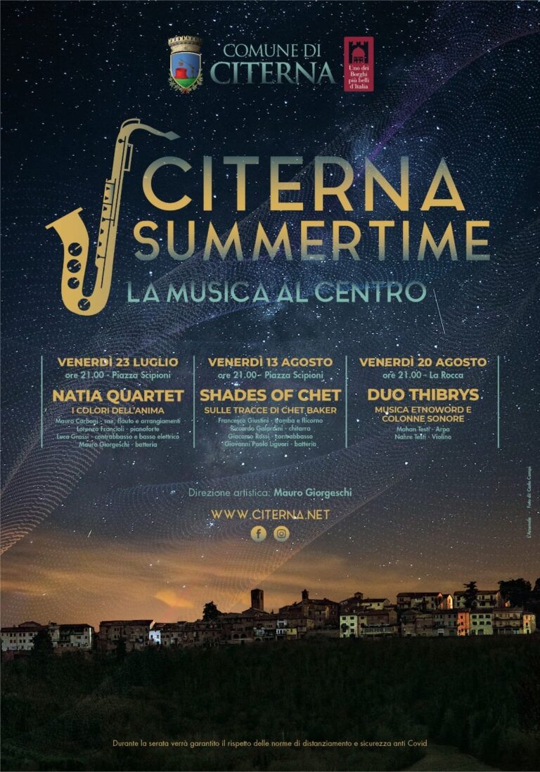Al via “Citerna Summertime”, il primo festival musicale del Borgo