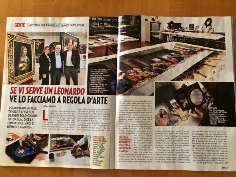 Il settimanale Gente dedica un ampio articolo alla Bottega Tifernate