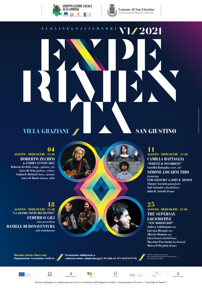 San Giustino – “Experimenta”: al via la sesta edizione dedicata alla multiculturalità. Primo appuntamento del festival mercoledì 4 agosto