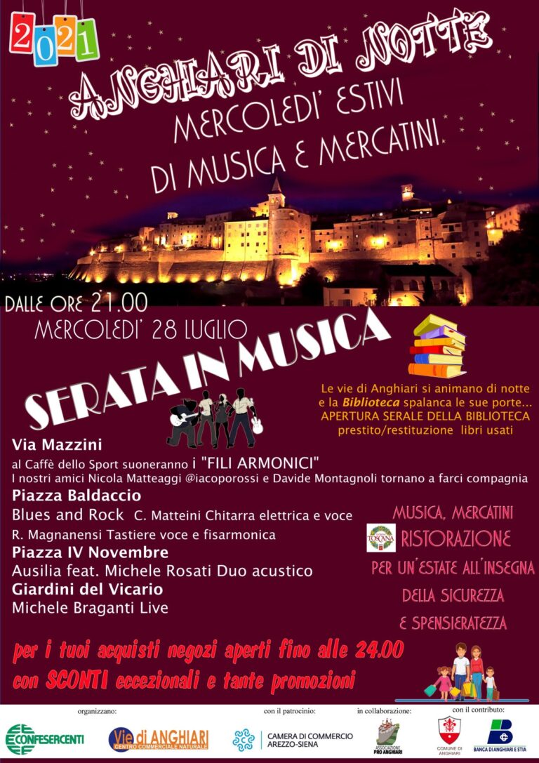 Tornano “i mercoledì di Anghiari”