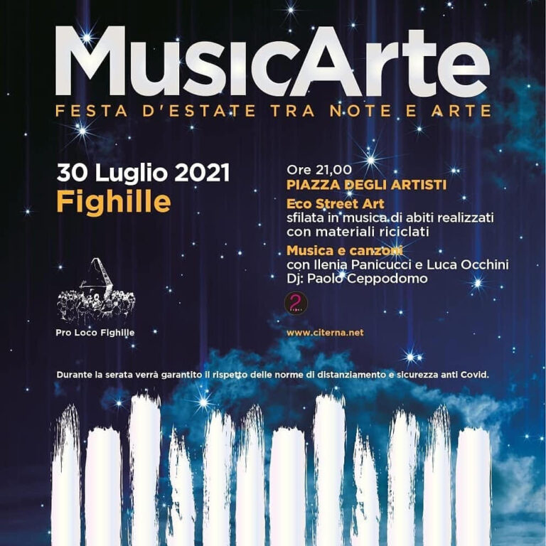 Citerna – Creazioni in piazza con la terza edizione di “MusicArte”. Venerdì 30 luglio una serata tra colori e musica a Fighille