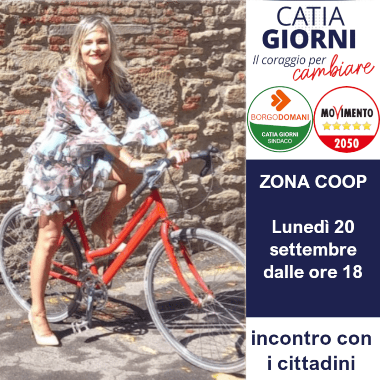 Lunedì 20 settembre: inizia dalla zona Coop il tour in bici della coalizione “Il coraggio per cambiare”