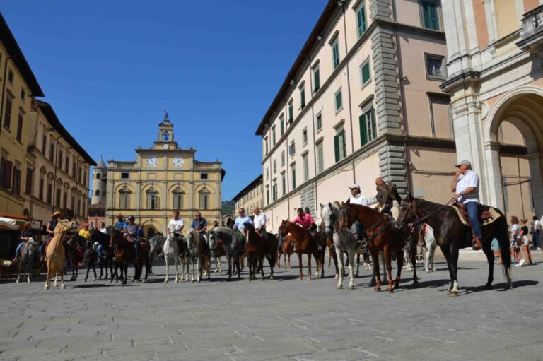 Tanti appassionati stamattina in centro storico per l’emozionante passaggio delle amazzoni e dei cavalieri che hanno partecipato all’evento