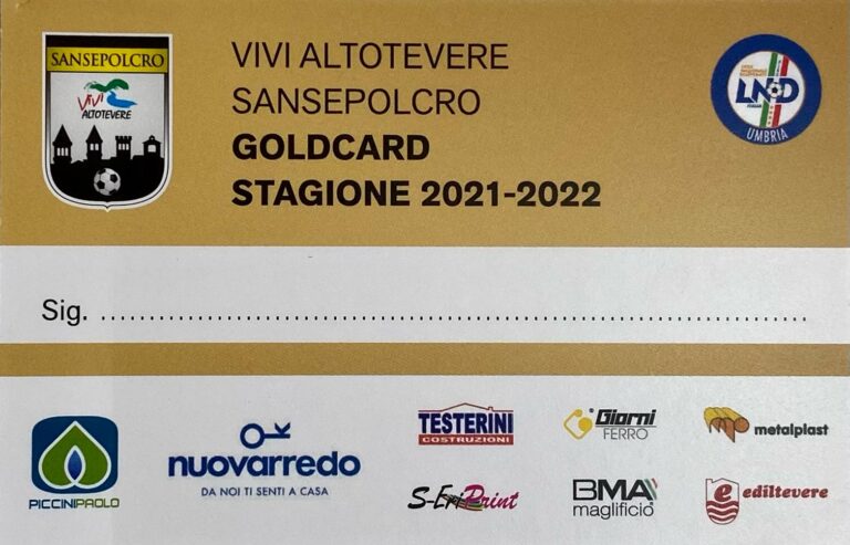 Abbonamenti: il Sansepolcro lancia la GoldCard! Da oggi è possibile sottoscrivere l’abbonamento alle partite casalinghe del Borgo.