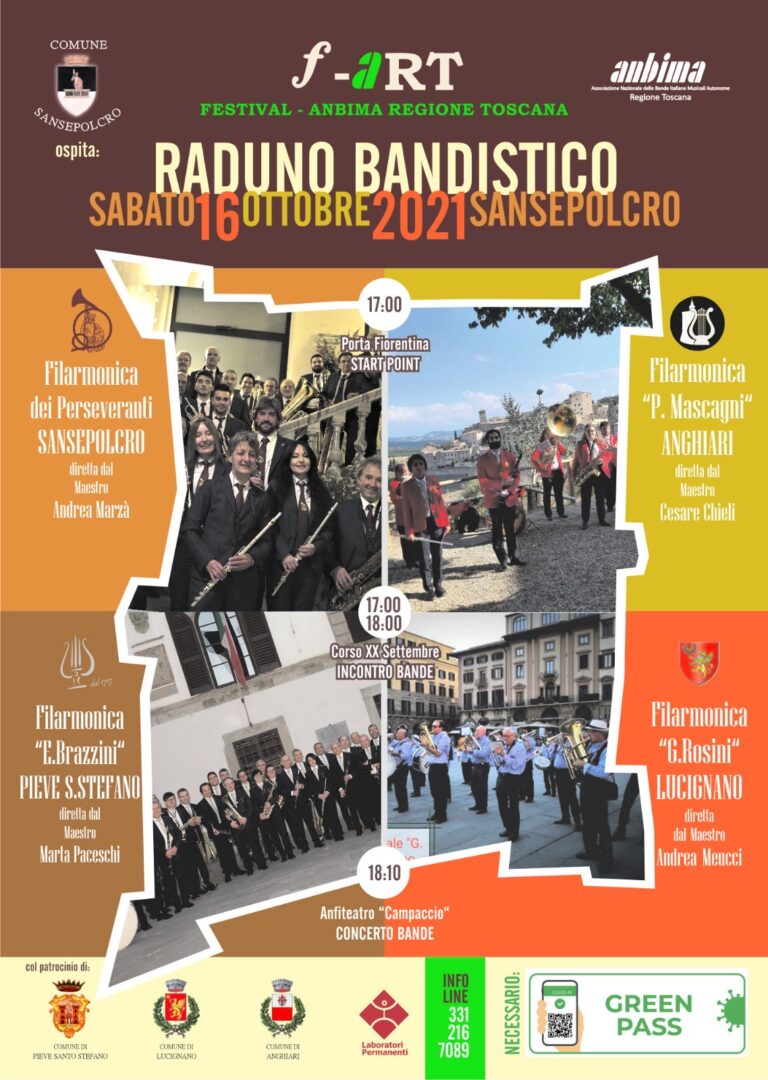 Laboratori permanenti: sabato 16 ottobre 2021 il Raduno bandistico Festival ANBIM