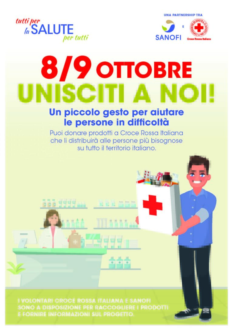A Sansepolcro: 8 e 9 ottobre raccolta di farmaci presso la Farmacia di Porta Romana.