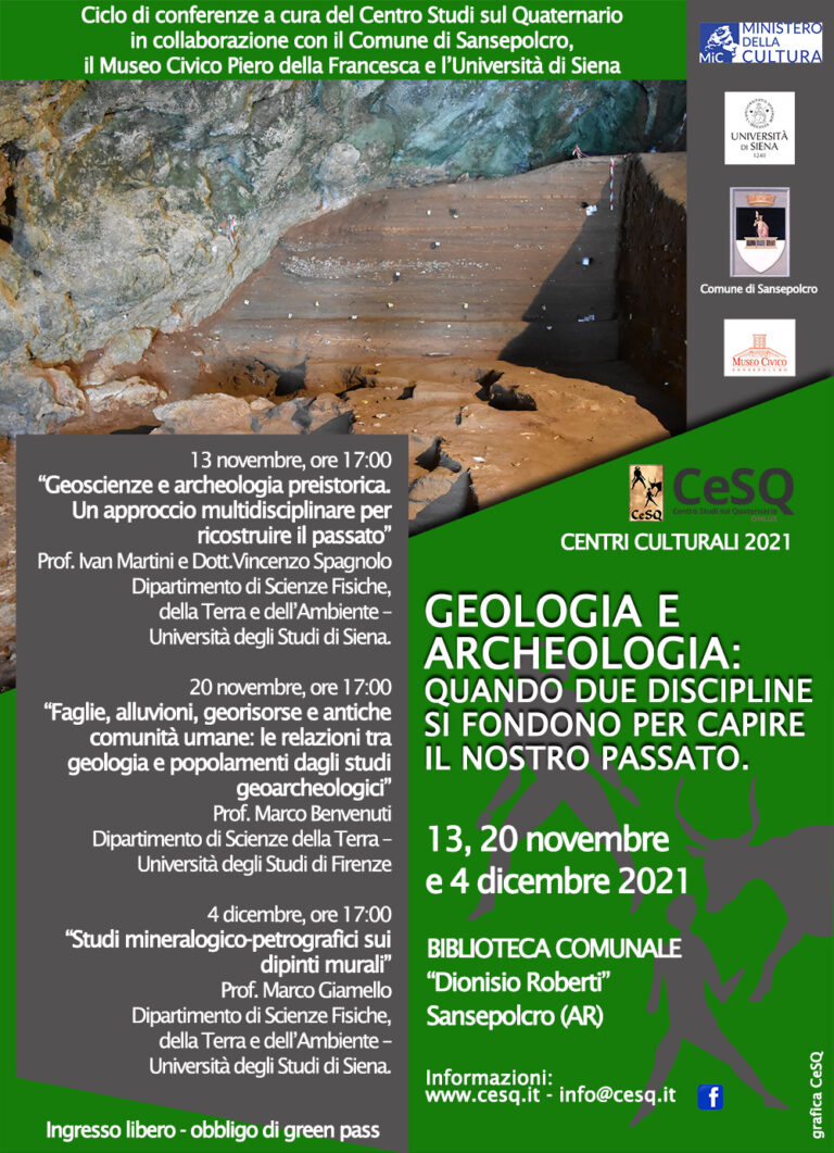Tre conferenze tra geologia e archeologia. Il ciclo di incontri si terrà alla biblioteca comunale. Ecco le date e i temi trattati