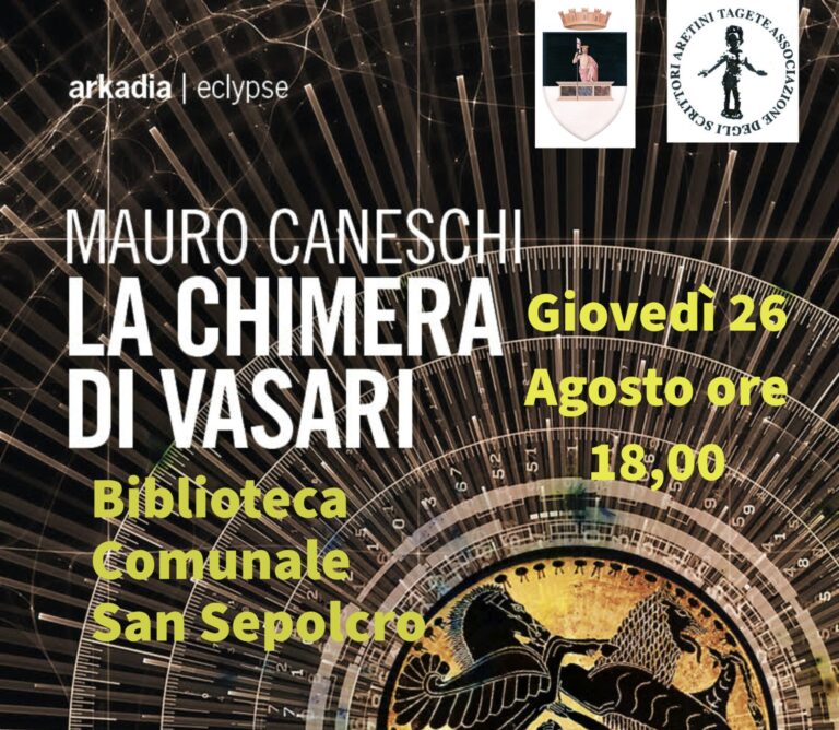 “La Chimera di Vasari” alla Biblioteca comunale. Il libro sarà presentato sabato prossimo 27 novembre 