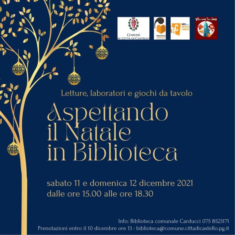 Città di Castello: “Aspettando il Natale in Biblioteca”. Sabato e domenica attività e giochi per bambini e ragazzi