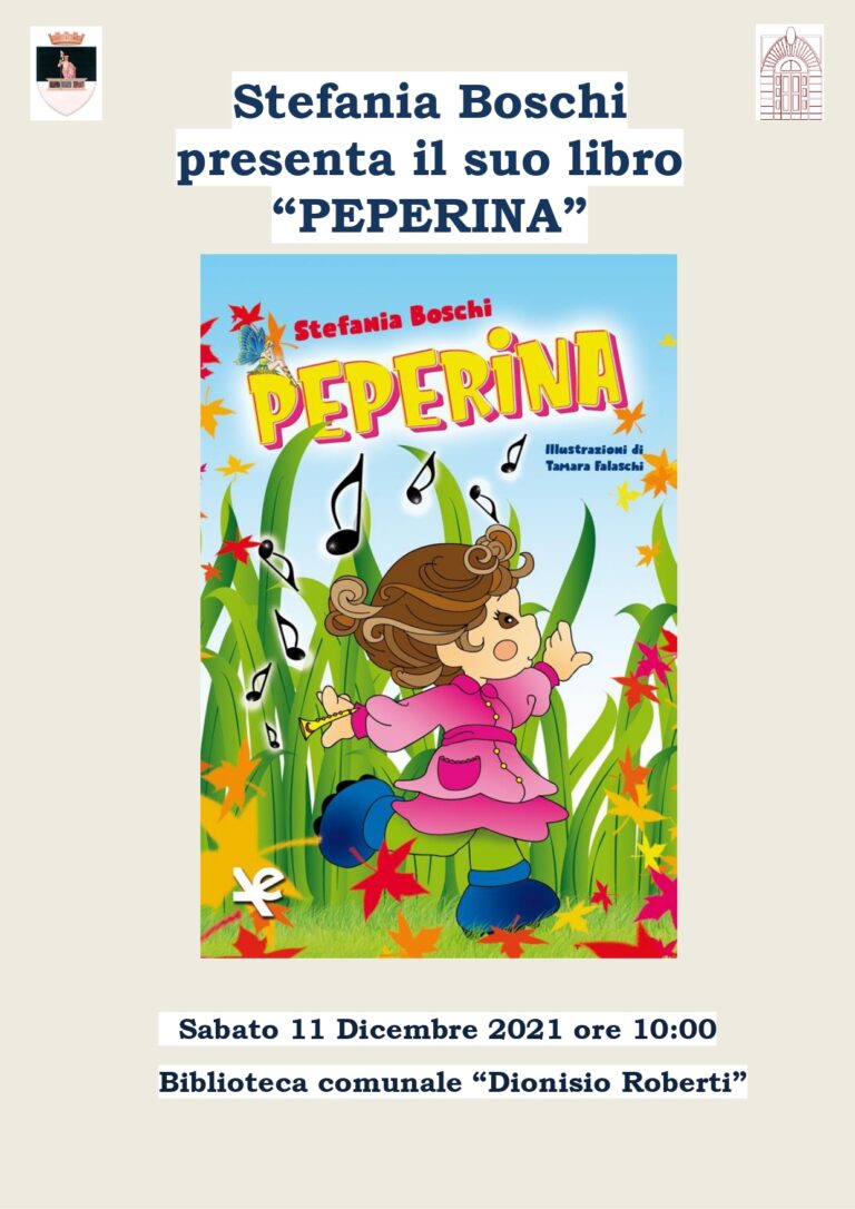 Alla scoperta del mondo di “Peperina”. Il libro, dedicato ai bambini, sarà presentato sabato alla biblioteca comunale