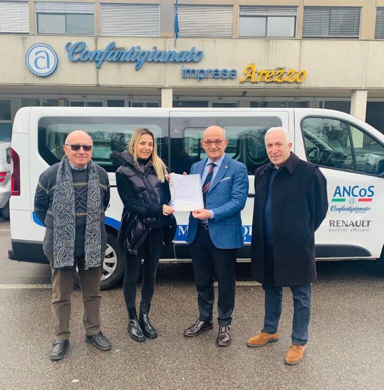 Confartigianato Ancos dona un pulmino alla Misericordia il Governatore della Misericordia Pier luigi Rossi: “Siamo riconoscenti per questo importante contributio per la collettività”