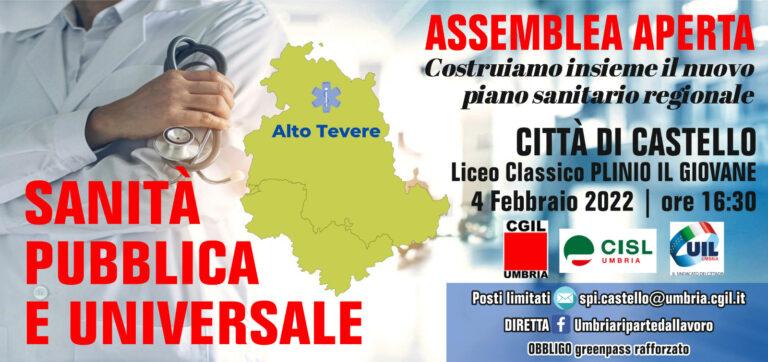 Quale sanità per l’Alto Tevere? Venerdì l’assemblea pubblica di Cgil, Cisl e Uil a Città di Castello sul nuovo piano sanitario regionale