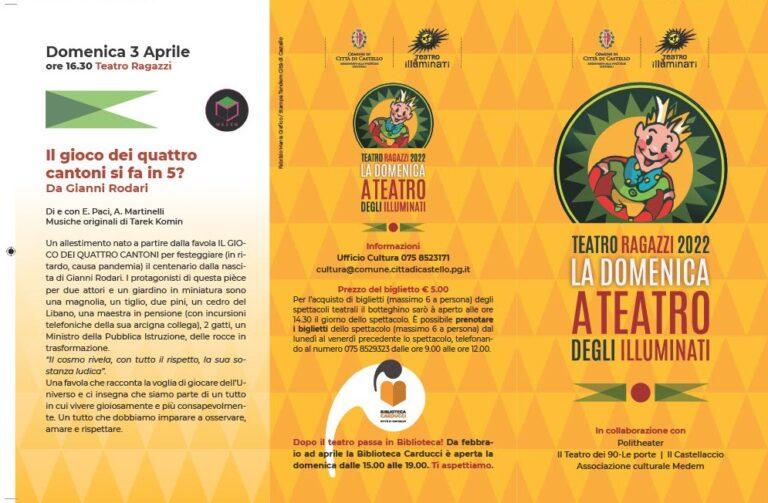 Presentata la stagione 2022 di Teatro Ragazzi e di Teatro a chilometri Zero del comune di Città di Castello. 12 gli spettacoli in cartellone