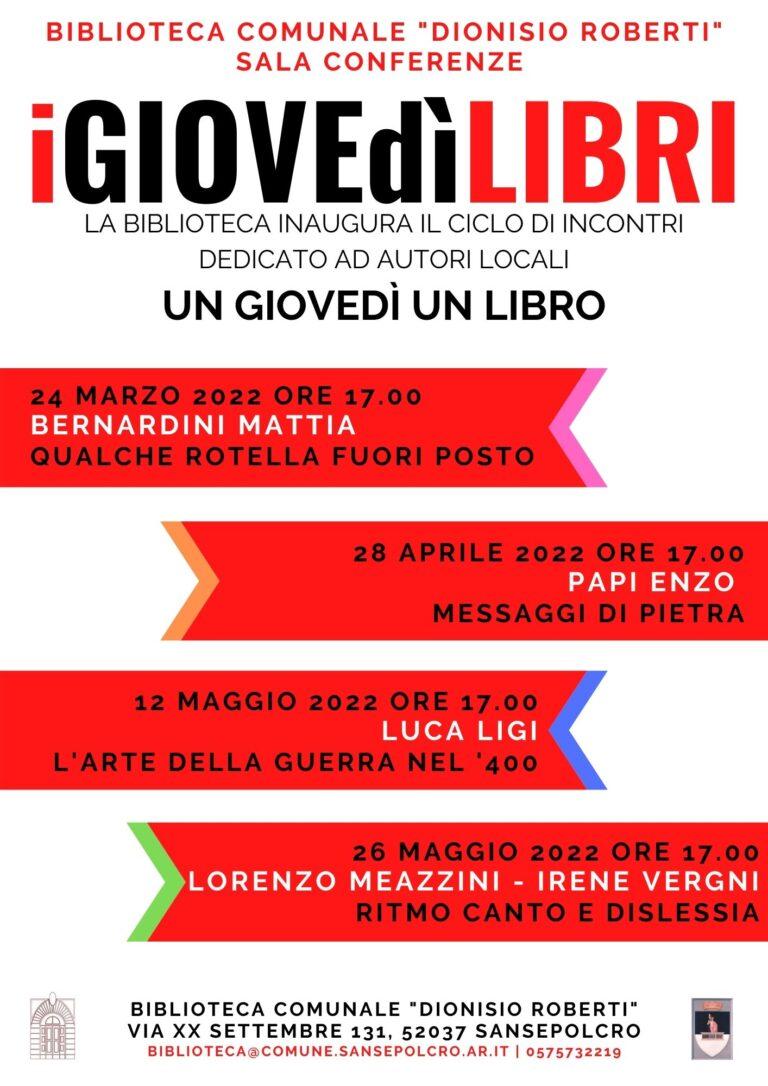 “I giovedìlibri”, spazio agli autori locali