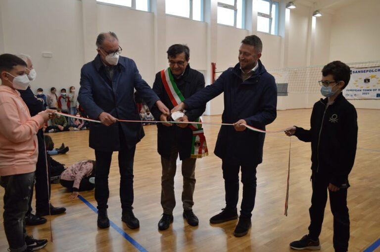 Inaugurata questa mattina la palestra della scuola Collodi a Sansepolcro.
