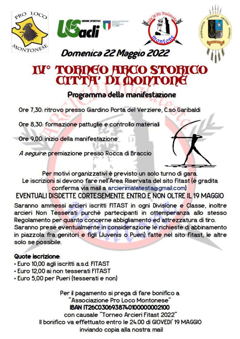 Montone – Arcieri pronti a una nuova sfida nel centro storico del borgo 