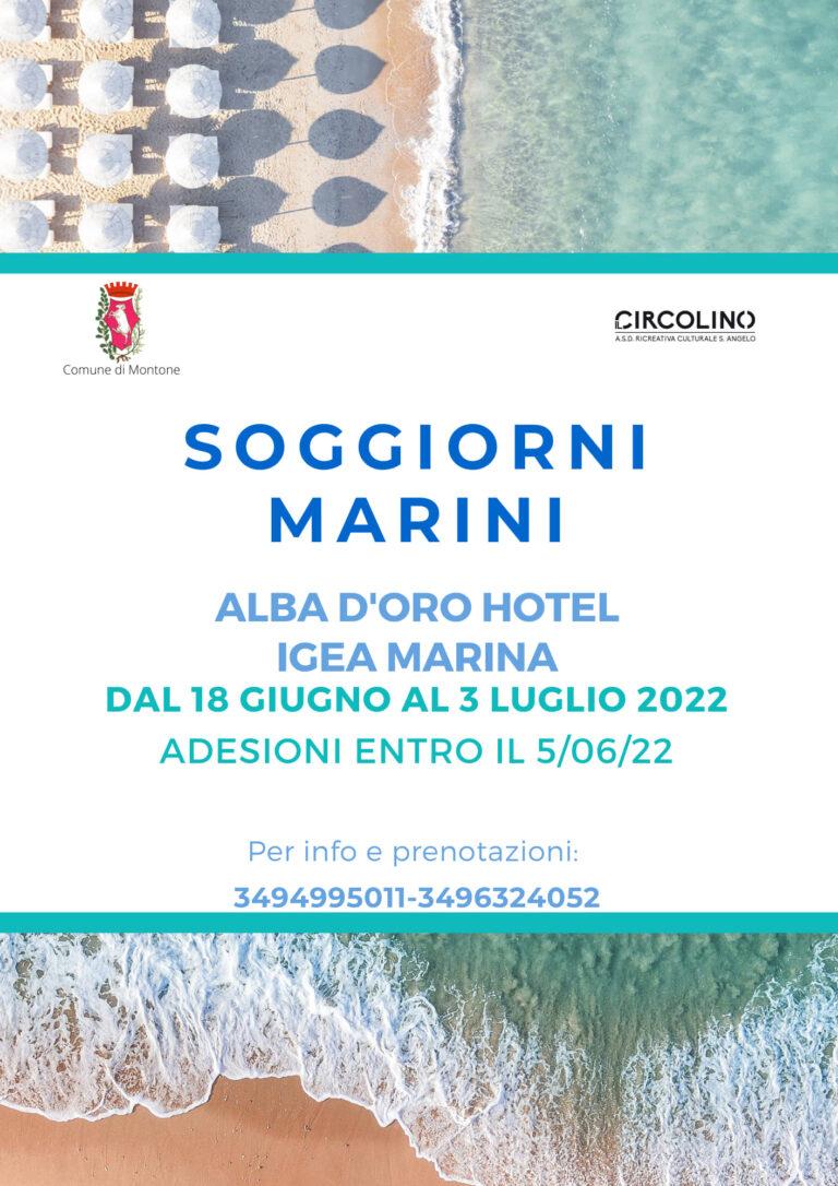 Montone – Soggiorno marino promosso dal Comune e dal Circolino Sant’Angelo. Iscrizioni aperte fino al 5 giugno