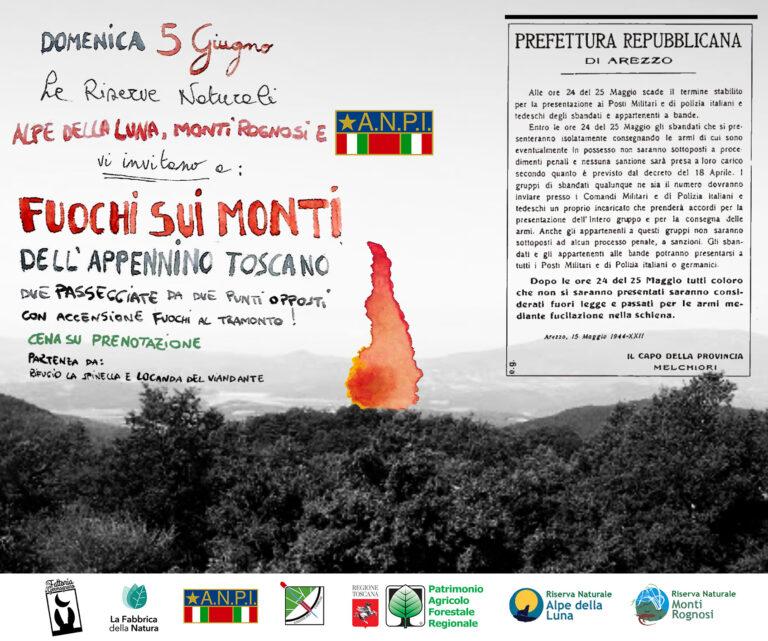 Fuochi sui monti, 2 passeggiate con accensione di fuochi commemorativi in simultanea