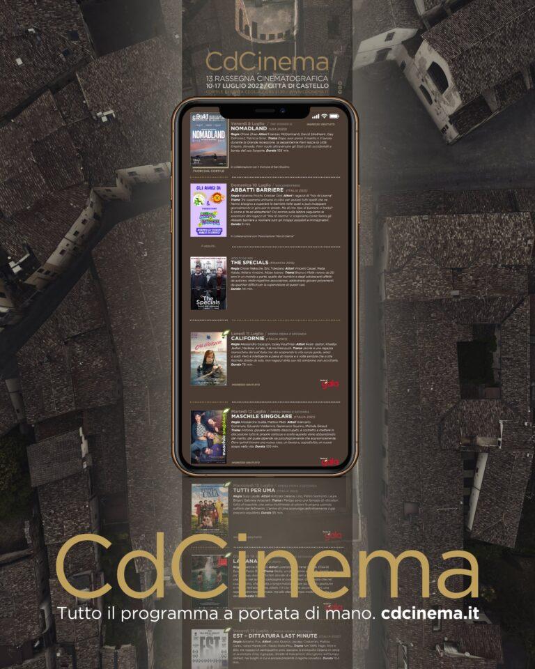 CDCINEMA: domani parte la nuova edizione a Sangiustino e poi da domenica a Citta’ di Castello, nel cortile santa Cecilia.