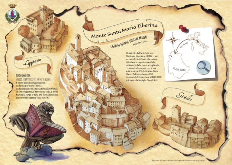 Monte Santa Maria Tiberina in una mappa per bambini. L’idea del Comune per portare i più piccoli alla scoperta del territorio