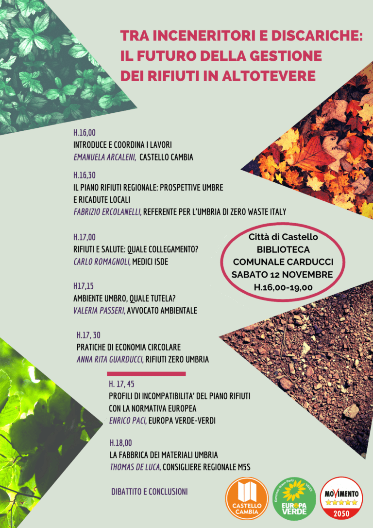 Tra inceneritori e discariche: il futuro della gestione dei rifiuti in Altotevere” , sabato 12 novembre convegno alla Carducci