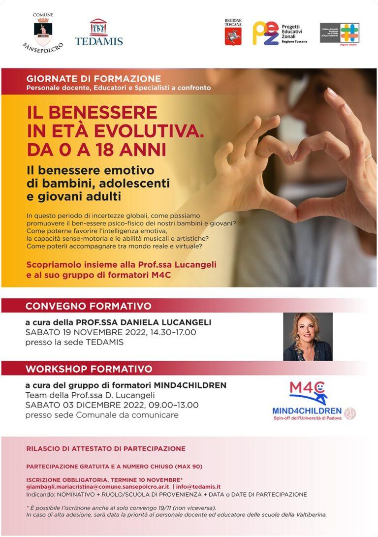 La Professoressa Daniela Lucangeli protagonista di un incontro formativo a Sansepolcro sabato 19 novembre.