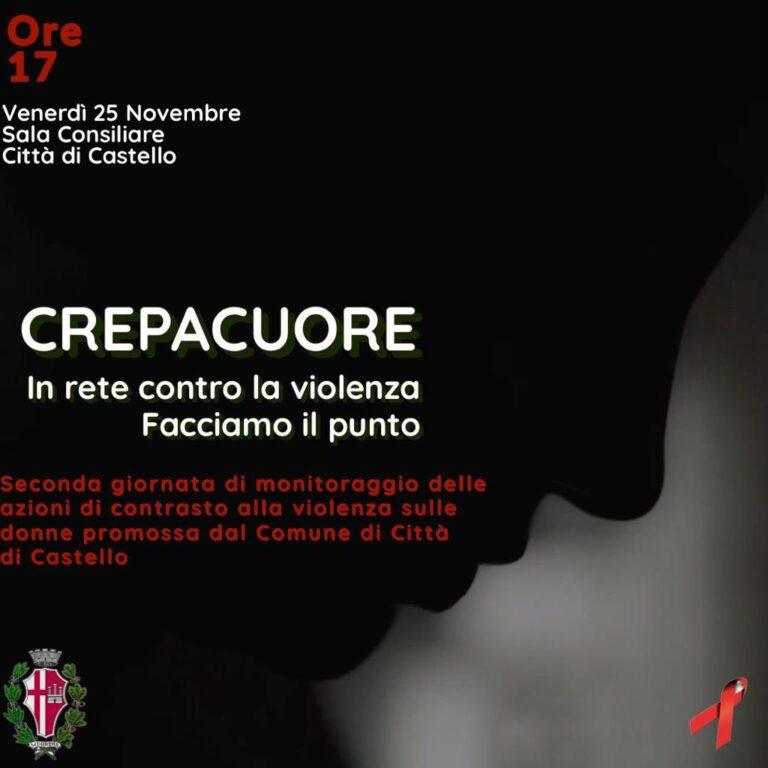 Giornata internazionale per l’eliminazione della violenza sulla donna – A Città di Castello venerdi 25 Novembre secondo tavolo tecnico istituzionale di monitoraggio per azioni a contrasto della violenza sulla donna. Fine settimana ricco di eventi collaterali