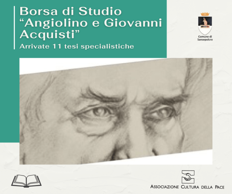 Borsa di Studio “Angiolino e Giovanni Acquisti”: sono arrivate alla segreteria del premio 11 tesi specialistiche, provenienti da tutte le università italiane