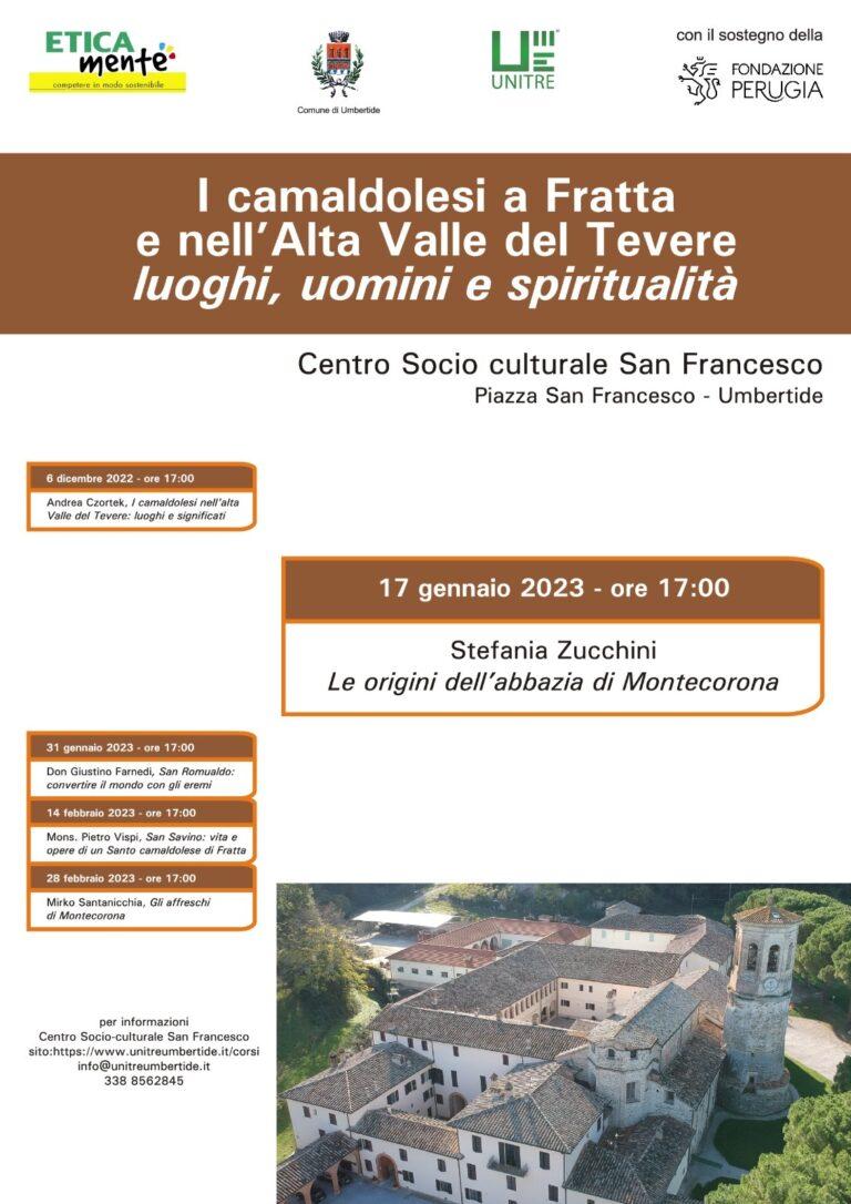 “Le origini dell’abbazia di Montecorona”: incontro al Centro San Francesco il 17 gennaio