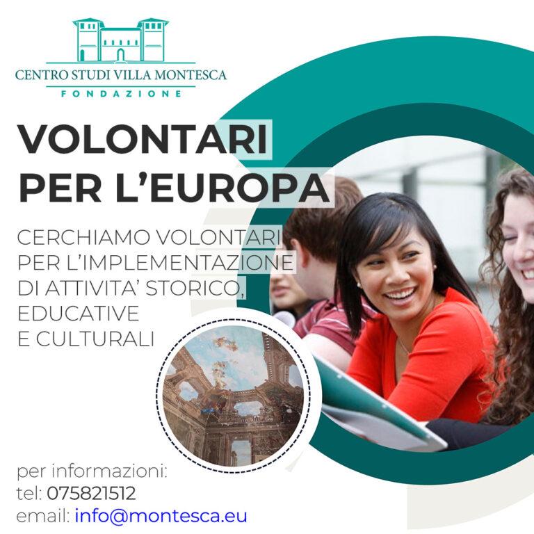 La Fondazione Villa Montesca lancia un bando: “si cercano volontari per l’Europa”