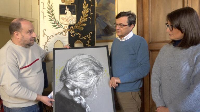 <strong>Dalla Serbia a Sansepolcro, un dipinto della nota artista serba Jovanka Stanojevic viene donato al Comune</strong>