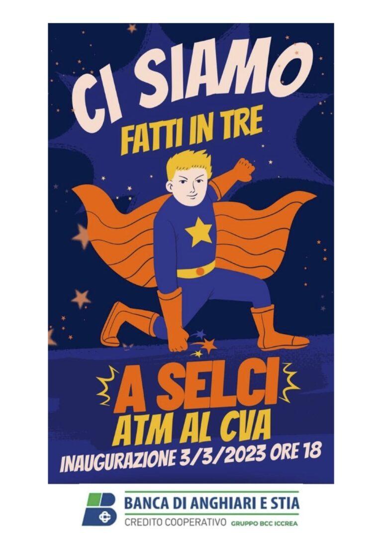 Venerdì 3 marzo l’inaugurazione dell’ATM al CVA di Selci della Banca di Anghiari e Stia