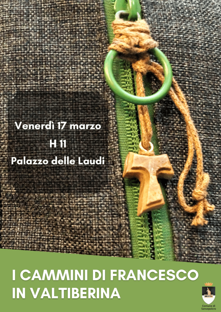 Cammini di Francesco: se ne parla in conferenza venerdì 17 marzo a Palazzo delle Laudi
