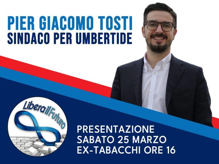 <strong>Sabato 25 marzo la presentazione della candidatura di Pier Giacomo Tosti a Sindaco per Umbertide</strong>