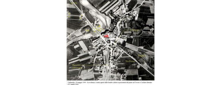 La mappa dei bombardamenti e delle ferite della seconda Guerra Mondiale a Citta’ di Castello e in altotevere vista dall’alto: eccezionale documento e scatti inediti reso pubblico per la prima volta