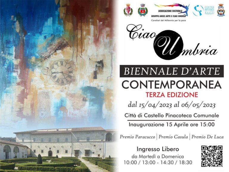 Sabato 15 Aprile al via la terza edizione della Biennale d’arte Contemporanea di Città di Castello: la presentazione della manifestazione si terrà alle ore 11 presso la sala del consiglio comunale