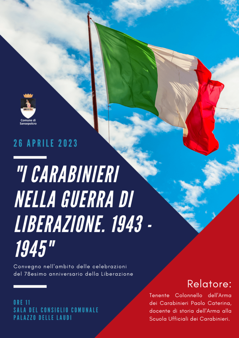 I Carabinieri nella guerra di Liberazione”, se ne parla in un convegno a Sansepolcro