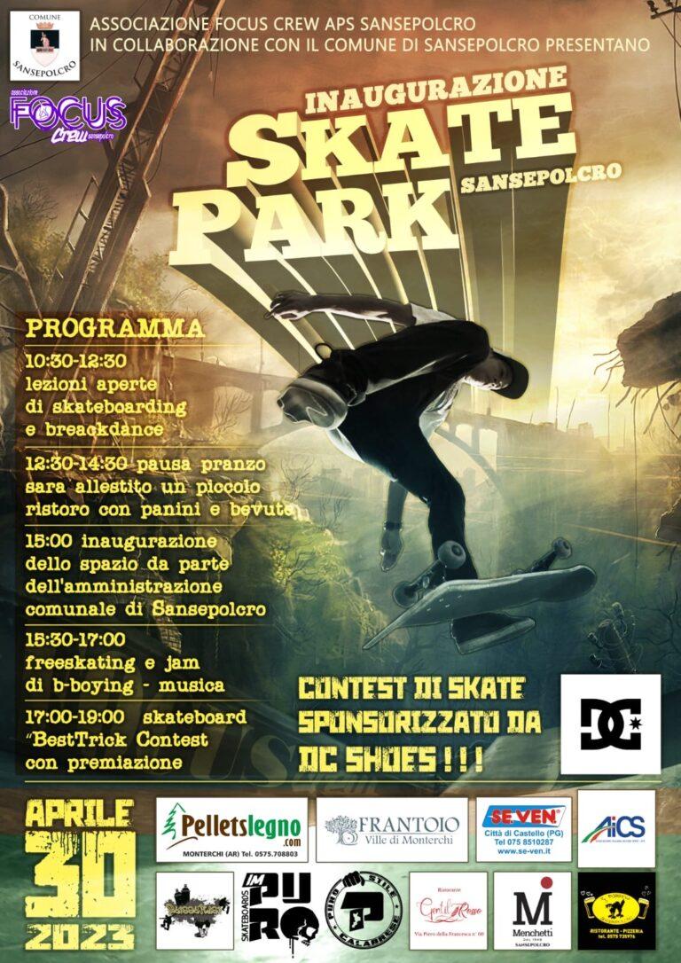 Inaugurazione del nuovo Skate Park comunale in collaborazione con Associazione Focus Crew Aps