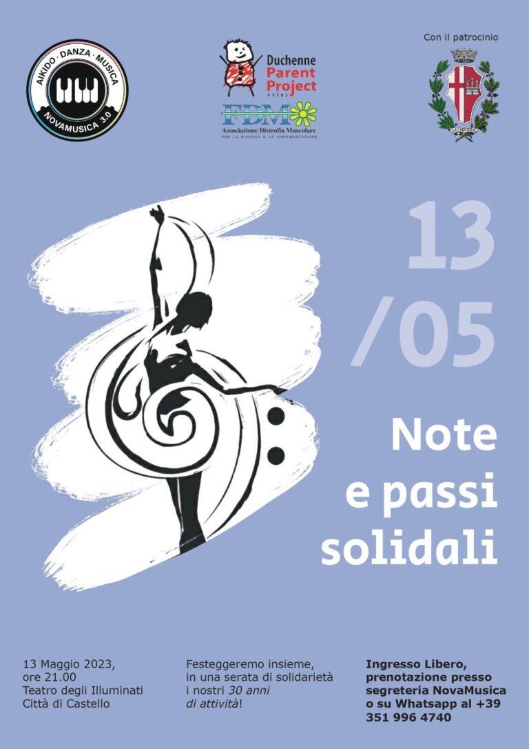 Sabato 13 maggio agli Illuminati di Città di Castello con lo spettacolo Note e Passi Solidali