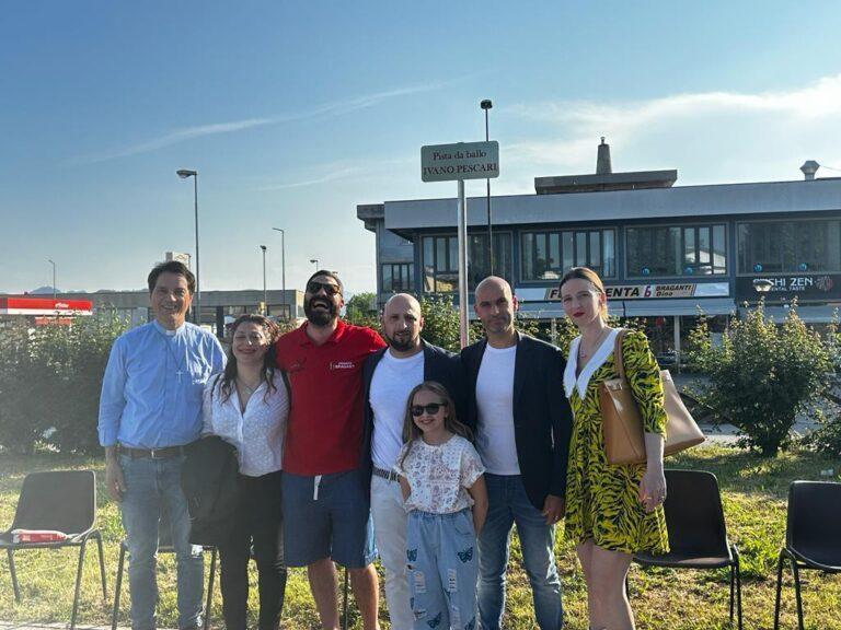 Una pista di ballo ricorderà per sempre Ivano Pescari a Cerbara. L’inaugurazione ieri, alla presenza del sindaco Secondi e dell’assessore Guerri