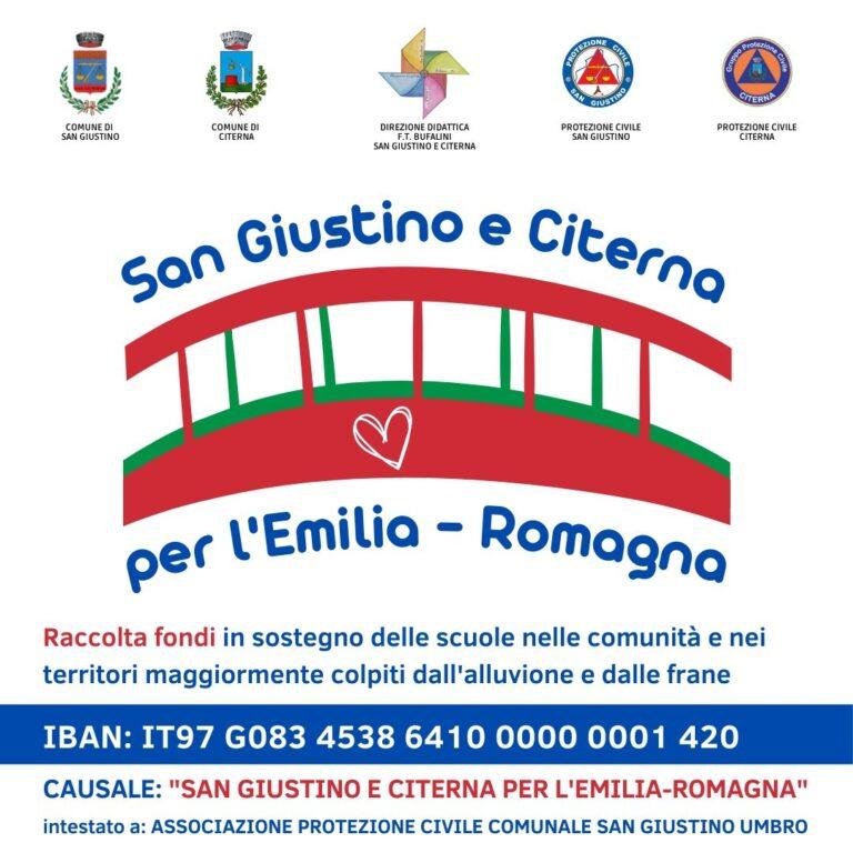 Amministrazioni Comunali di San Giustino e Citerna, scuola e associazioni unite in sostegno alle popolazioni dell’Emilia-Romagna colpite dall’alluvione. Parte la raccolta fondi