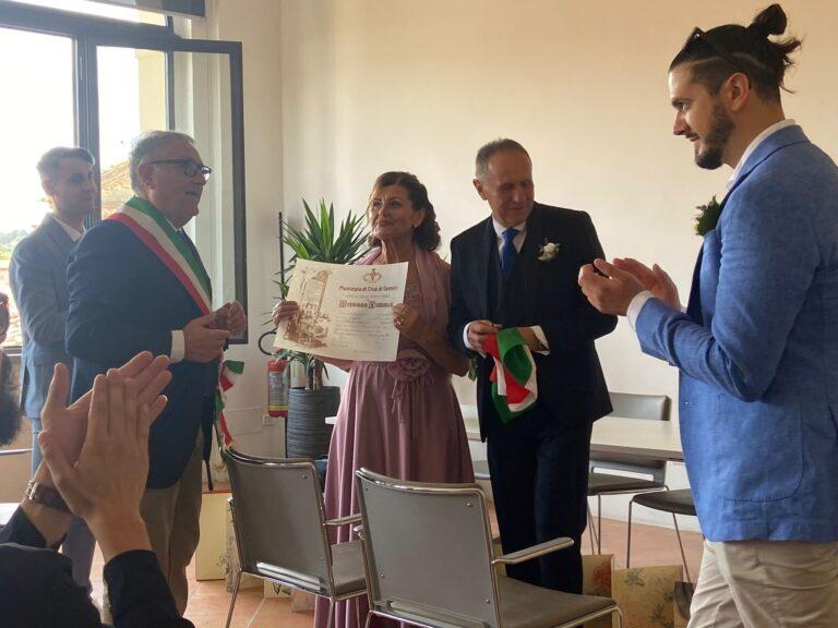 Silvano “Tamba” Fiorucci ha sposato, con rito civile, la compagna Grazia Baldelli, matrimonio officiato dall’ex assessore Massimo Massetti