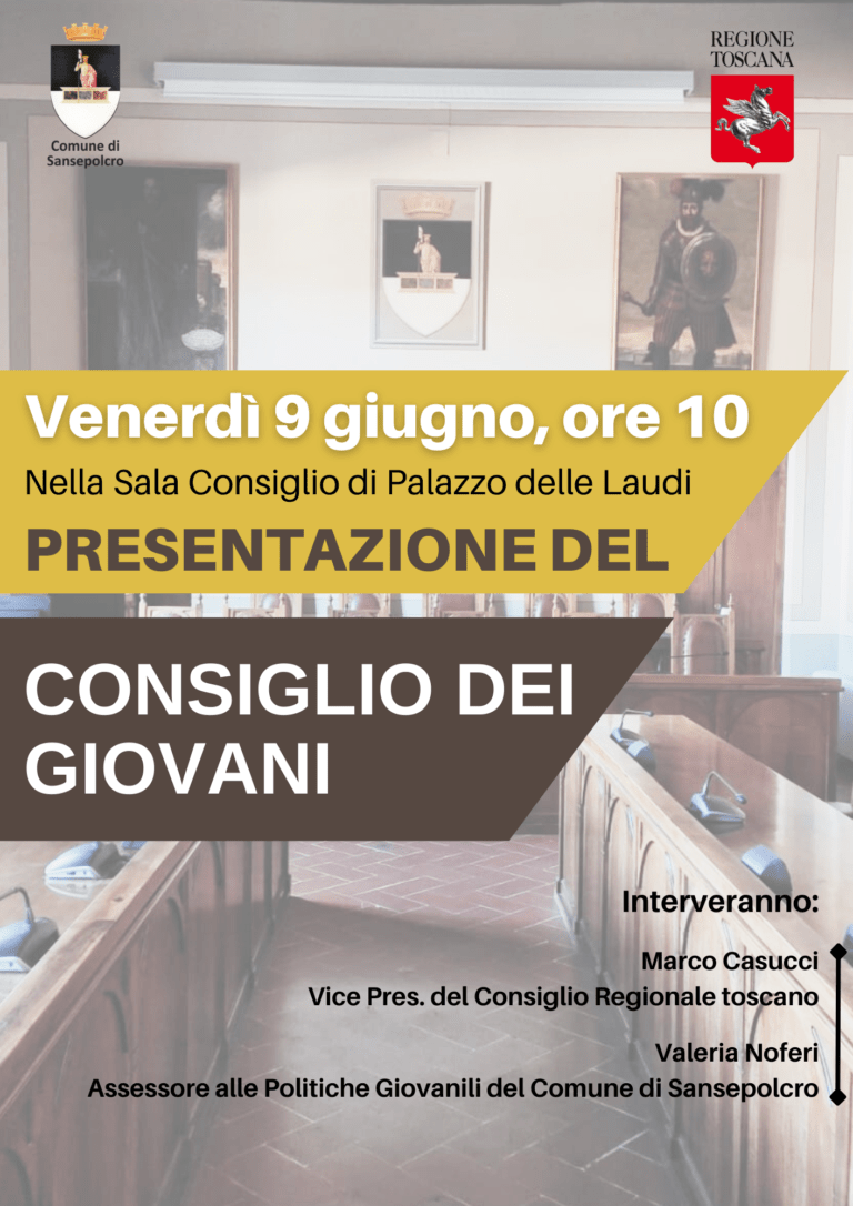 Venerdì 9 giugno, a Palazzo delle Laudi, la presentazione del progetto del Consiglio Comunale dei Giovani 