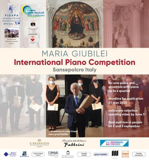 22° edizione del concorso pianistico Maria Giubilei, è record di iscrizioni