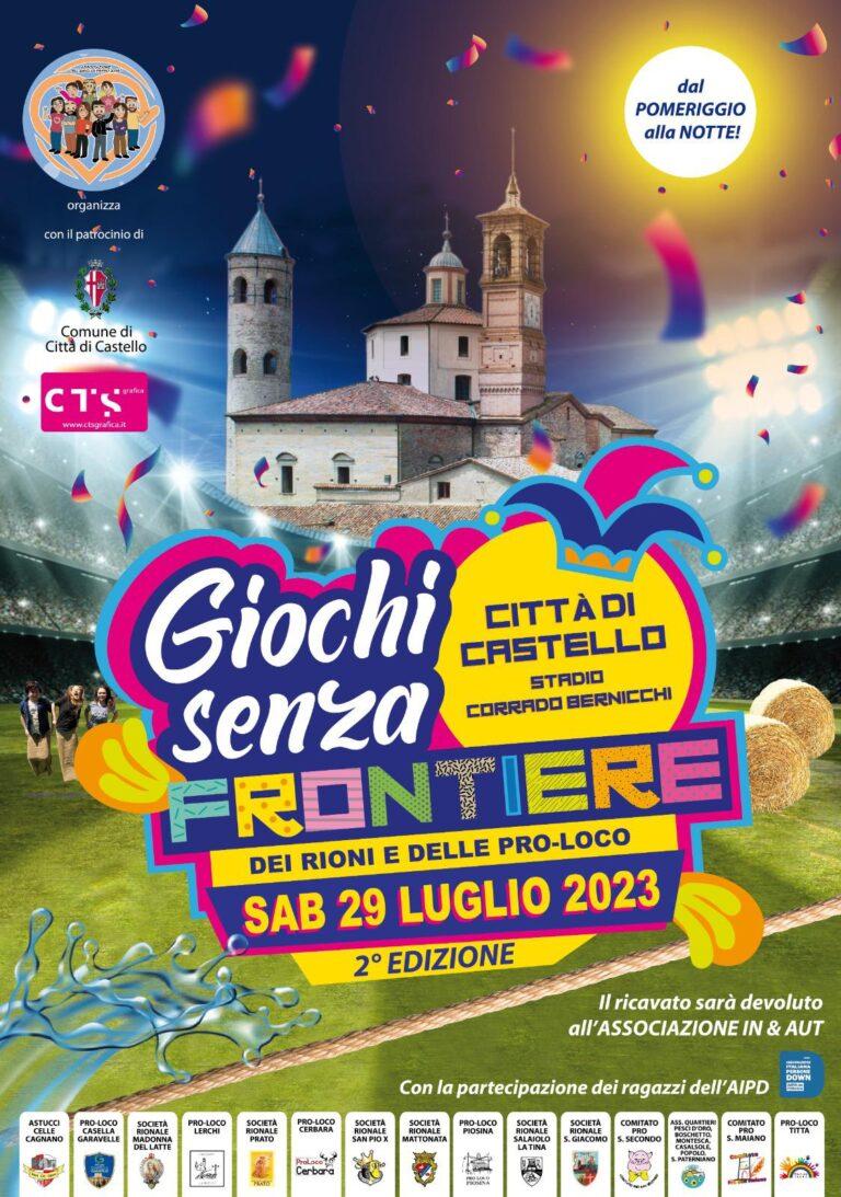 Sabato 29 luglio torna la sfida dei “Giochi senza Frontiere dei rioni e delle Pro Loco” di Città di Castello