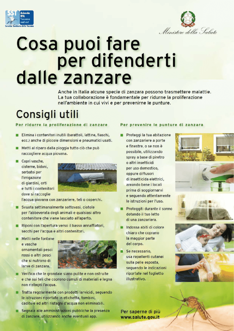 Disinfestazione zanzare nel comune di Sansepolcro, cosa serve sapere